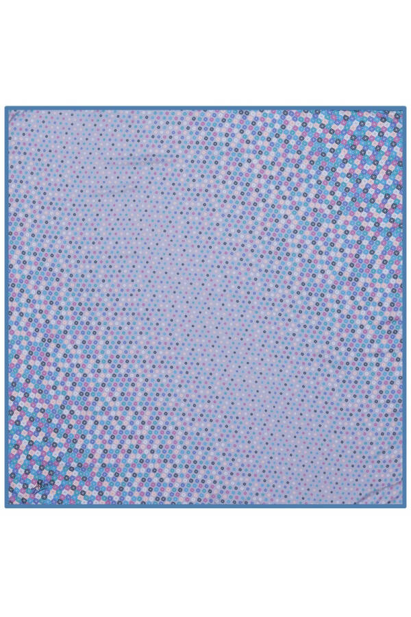 Geometrik Desenli 90X90 Polyester Twill Eşarp - 1