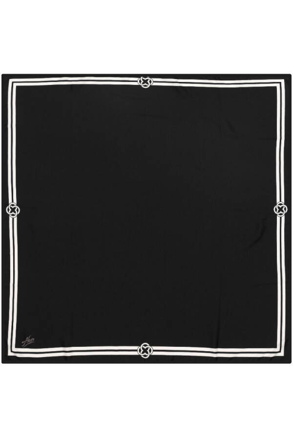 Düz Renk 90X90 Aker Polyester Tivil Eşarp - 1