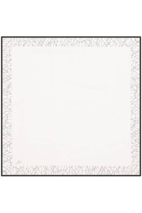 Düz Renk 90X90 Polyester Twill Eşarp - 1