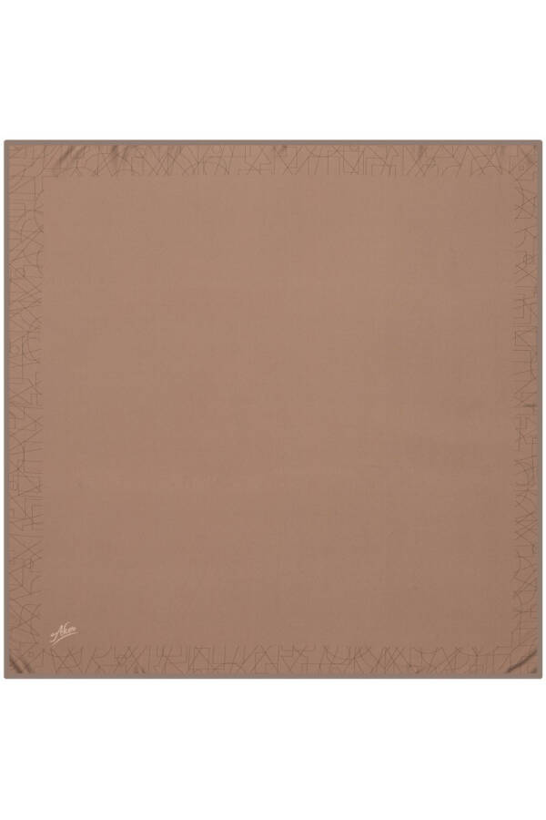 Düz Renk 90X90 Polyester Twill Eşarp - 1
