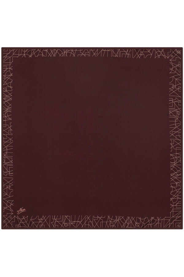 Düz Renk 90X90 Polyester Twill Eşarp - 1