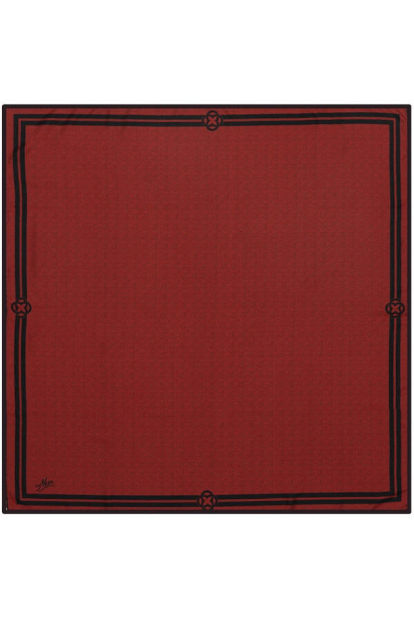 Düz Renk 90X90 Polyester Twill Eşarp - 1