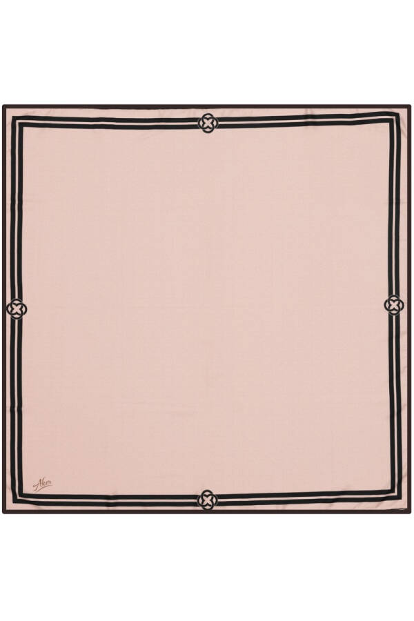 Düz Renk 90X90 Polyester Twill Eşarp - 1
