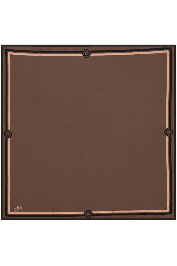 Düz Renk 90X90 Polyester Twill Eşarp - 1