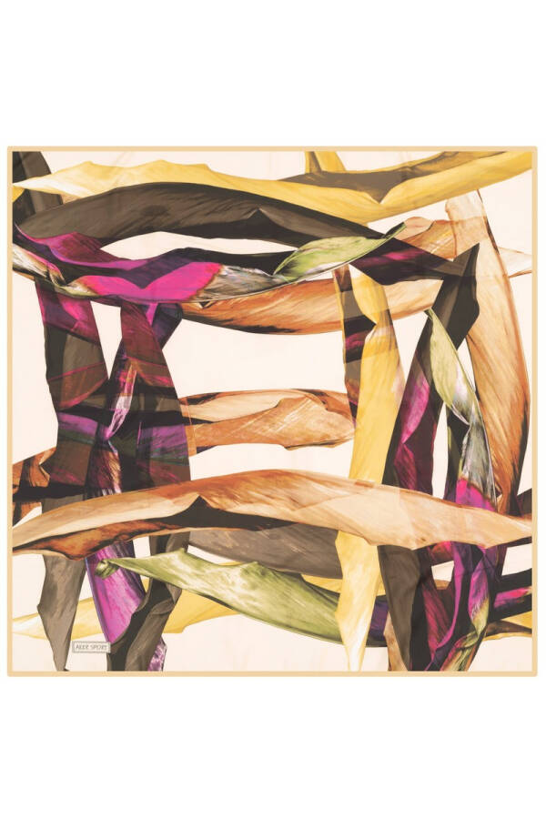Geometrik Desenli 90X90 Aker Angel Eşarp - 1