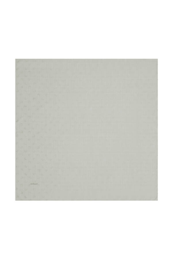 Renkli 90X90 B. Logolu İpek Koton Jakar Eşarp - 1