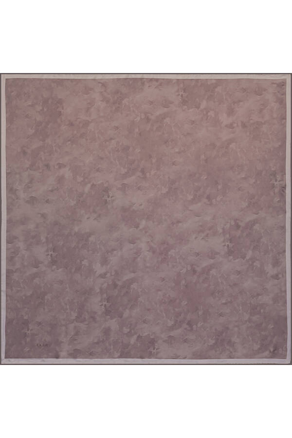 Fırça Desenli 90X90 Bosphorus Çift Taraflı İpek Twill Eşarp - Aker