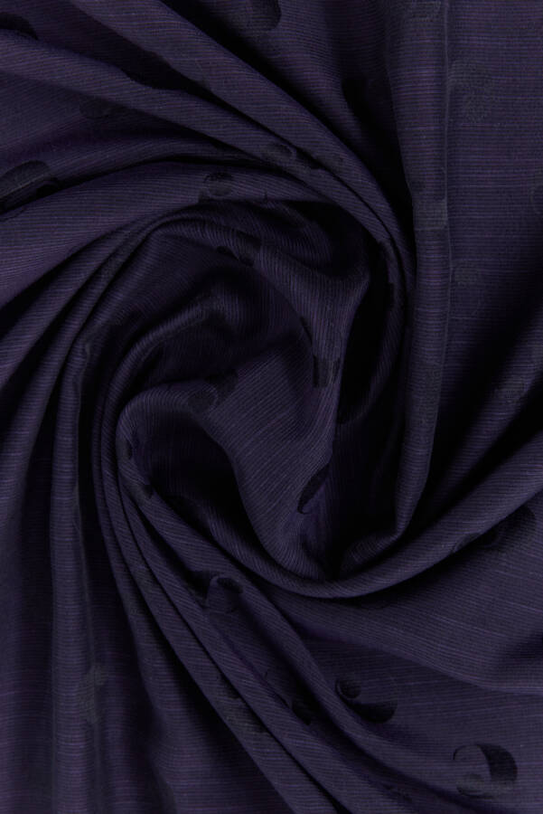 Lacivert 70X200 Logolu İpek Koton Şal - 3