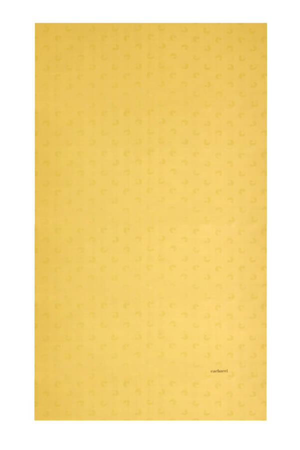Sarı 70X200 CACHAREL LOGOLU İPEK KOTON - 1