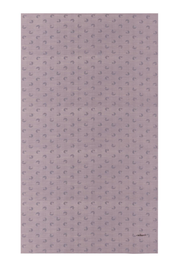 Gri 70X200 CACHAREL LOGOLU İPEK KOTON - 1