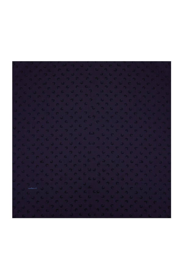 Logo Desenli 90X90 CACHAREL LOGOLU İPEK KOTON EŞARP - 1