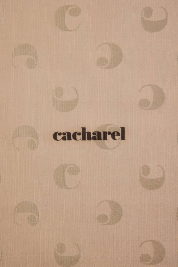 Bej 90X90 B. Logolu İpek Koton Jakar Eşarp - 2