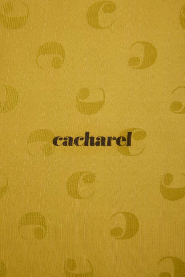 Logo Desenli 90X90 CACHAREL LOGOLU İPEK KOTON EŞARP - 2