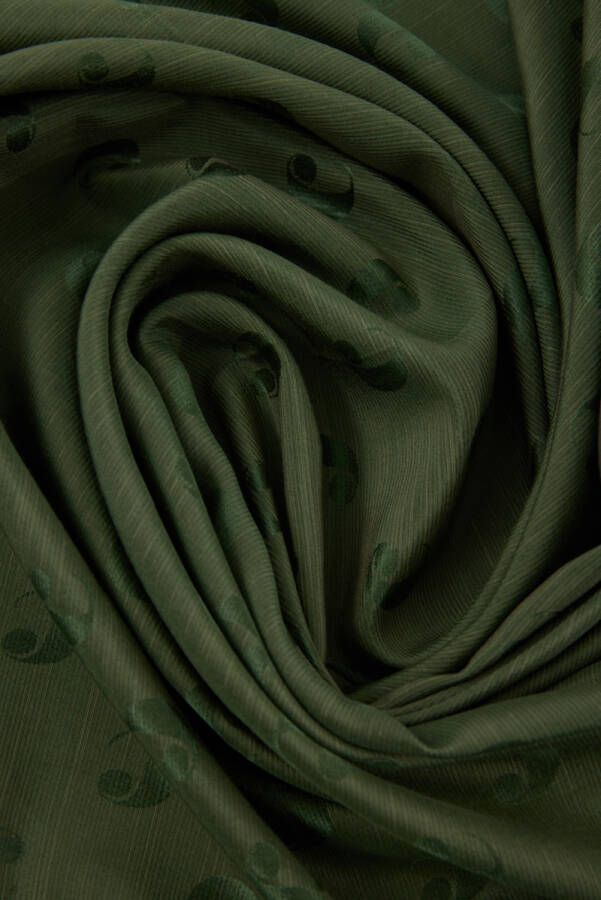 Logo Desenli 90X90 CACHAREL LOGOLU İPEK KOTON EŞARP - 3