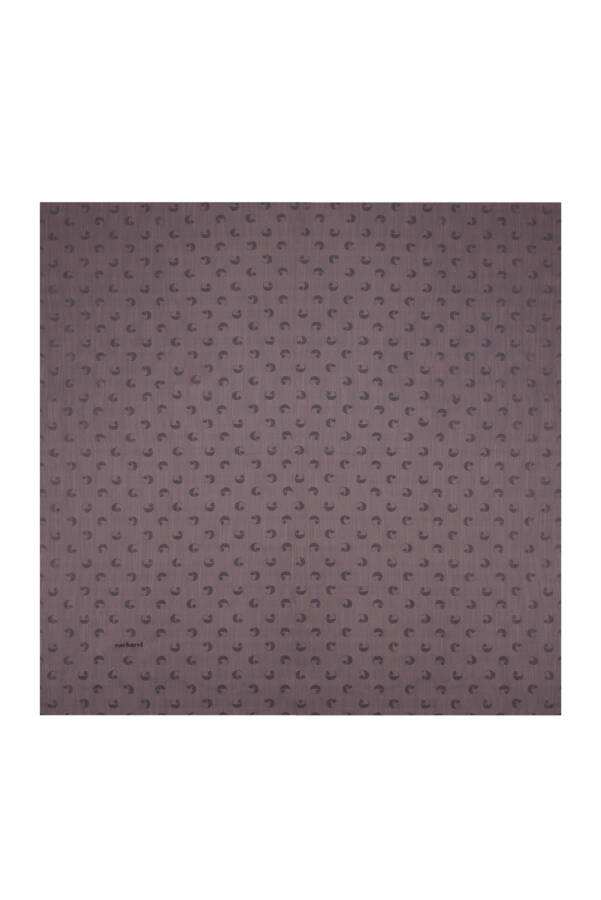 Logo Desenli 90X90 CACHAREL LOGOLU İPEK KOTON EŞARP - 1