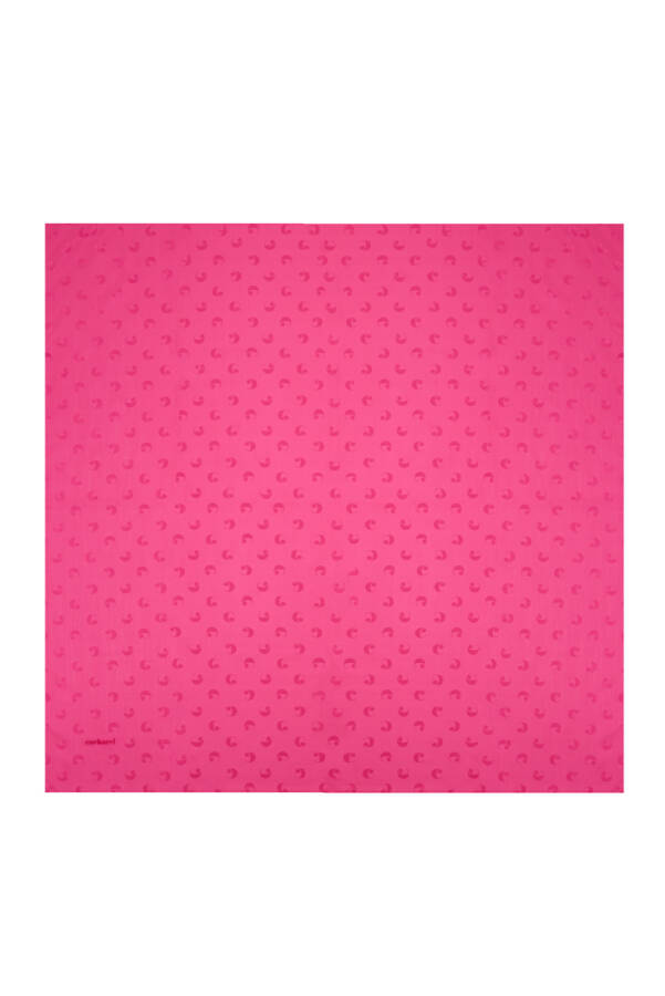 Logo Desenli 90X90 CACHAREL LOGOLU İPEK KOTON EŞARP - Aker