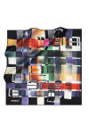 Renkli 90X90 Cacharel Poly Tivil Eşarp - 1