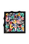 Logo Desenli 90X90 Polyester Twill Eşarp - 1
