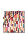 Geometrik Desenli 90X90 Polyester Twill Eşarp - 1