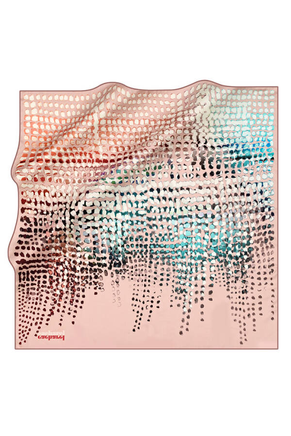 Geometrik Desenli 90X90 Cacharel Poly Tivil Eşarp - 1