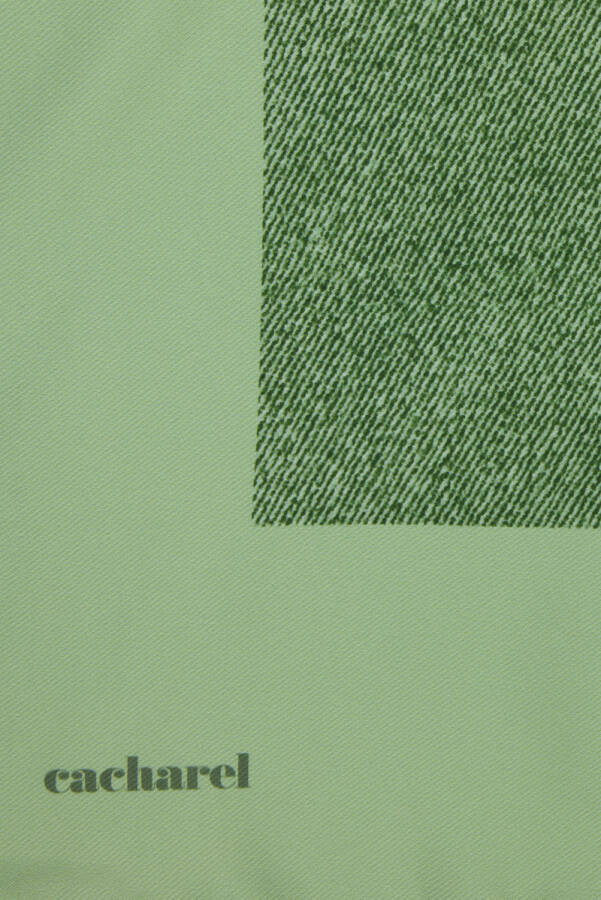 Fıstık Yeşili 90X90 İpek Twill Eşarp - 2