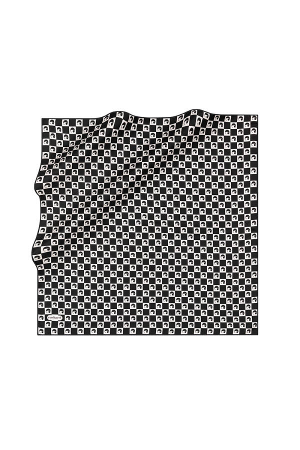 Logo Desenli 90X90 İpek Twill Eşarp - Cacharel