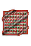 Geometrik Desenli 90X90 İpek Twill Eşarp 