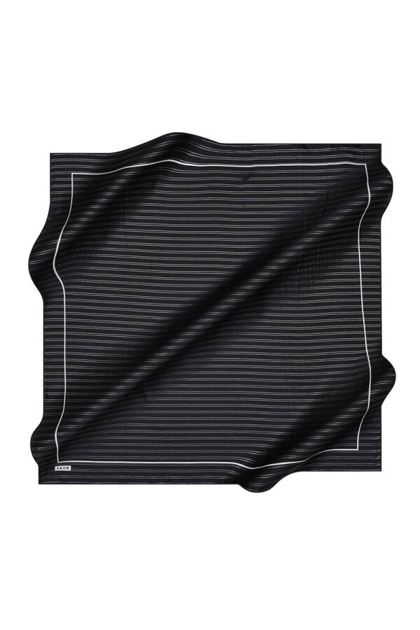 Geometrik Desenli 90X90 İpek Jakar - Aker