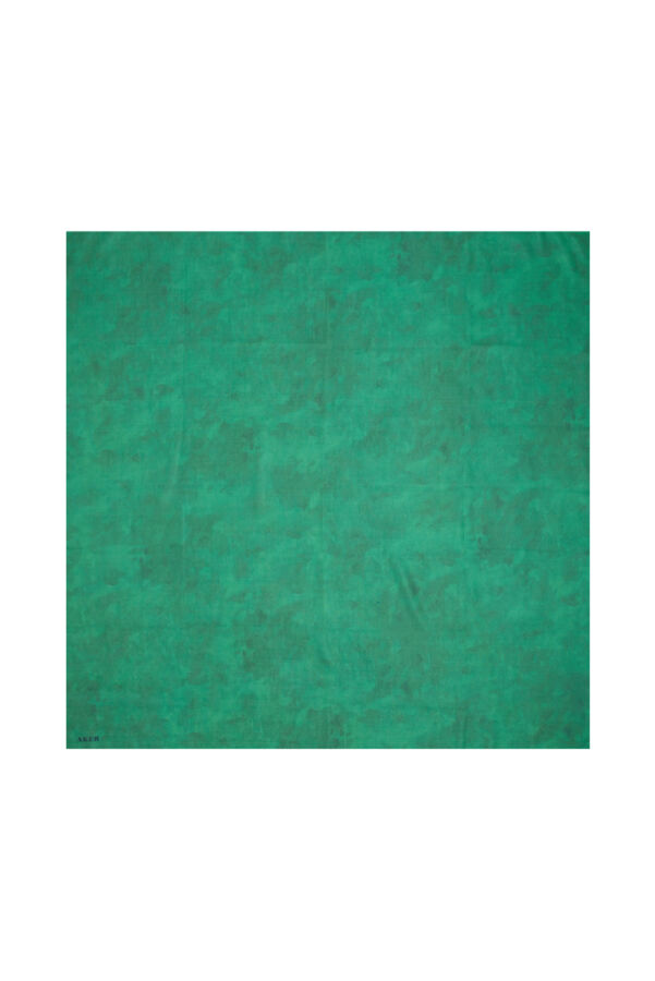 Açık Yeşil 90X90 Aker İpek Koton Eşarp - Aker