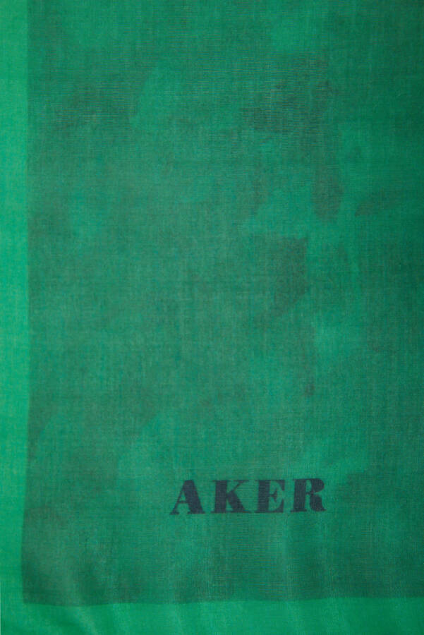 Açık Yeşil 90X90 Aker İpek Koton Eşarp - Yaz Serinliği (1)