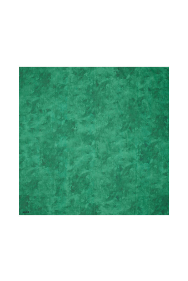 Yeşil 90X90 Aker İpek Koton Eşarp - Aker