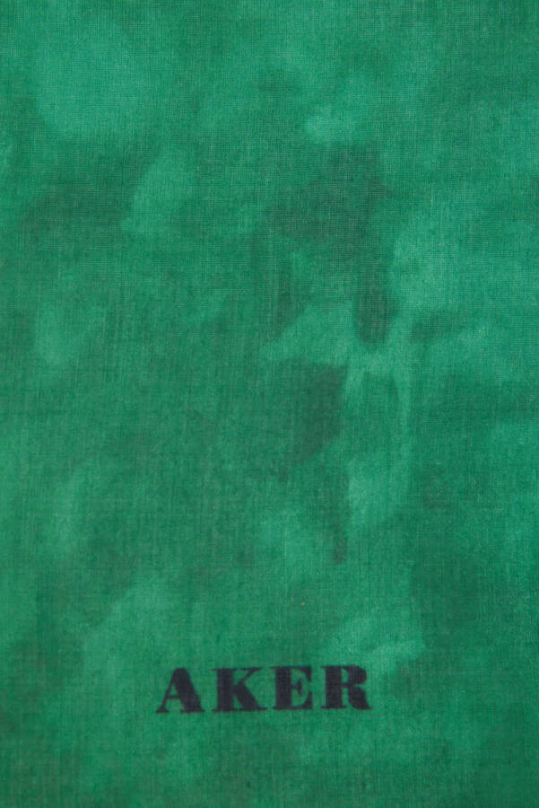 Yeşil 90X90 Aker İpek Koton Eşarp - 2