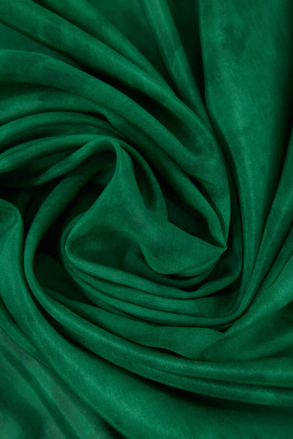 Yeşil 90X90 Aker İpek Koton Eşarp - 3