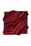 Geometrik Desenli 90X90 İpek Krep Saten 