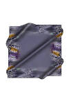 Geometrik Desenli 90X90 İpek Krep Saten 