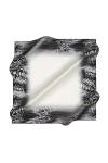 Geometrik Desenli 90X90 İpek Krep Saten 