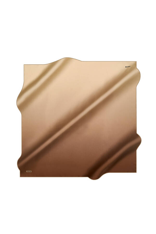 Fırça Desenli 90X90 Aker İpek Krep Saten Eşarp - 1