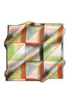 Geometrik Desenli 90X90 İpek Krep Saten 