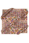 Geometrik Desenli 90X90 Aker İpek Krep Saten Eşarp 