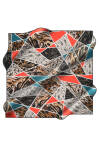 Geometrik Desenli 90X90 İpek Krep Saten 
