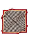 Geometrik Desenli 90X90 Aker İpek Krep Saten Eşarp - 1