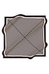 Geometrik Desenli 90X90 İpek Krep Saten Eşarp - 1
