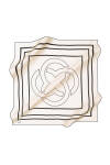Logo Desenli 90X90 İpek Krep Saten 