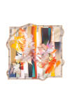 Renkli 90X90 İpek Krep Saten 