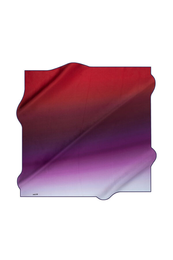 Mor 90X90 İpek Twill Eşarp - 1