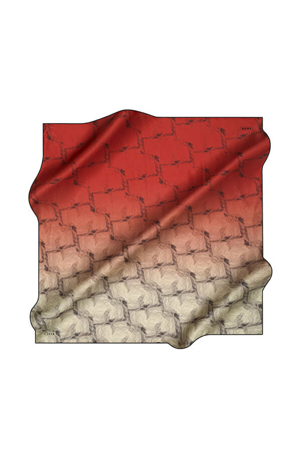 Geometrik Desenli 90X90 İpek Tivil - 1