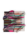 Geometrik Desenli 90X90 İpek Tivil 
