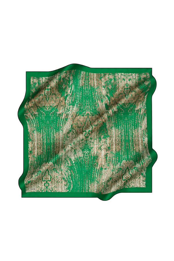 Etnik Desenli 90X90 İpek Tivil - 1