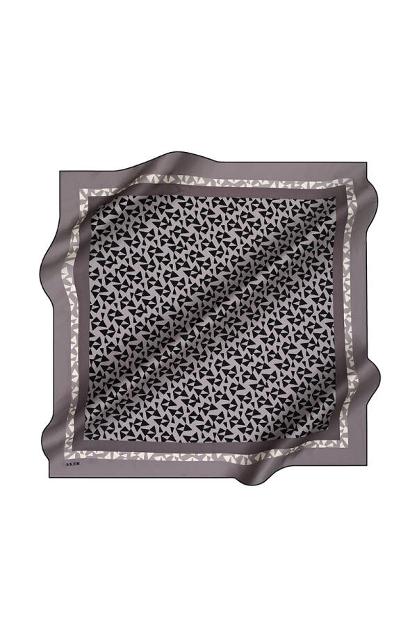 Geometrik Desenli 90X90 İpek Tivil - 1