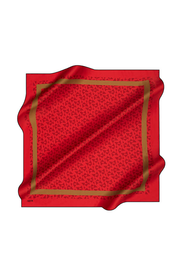 Geometrik Desenli 90X90 İpek Tivil - 1